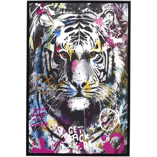 HOME DECO FACTORY, HD0420, Colorful Tiger Painting 60x90 cm - Multicolored Artistic Wall Decoration, Ideal for Living Room or Bedroom, Easy to Hang, Modern and Unique Style