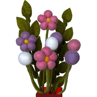 your castle Blumenstrauß aus handgearbeiteten Filzblumen, fairer Handel, nachhaltige Deko aus Filz, realistische Kunst- Textil-Filzblumen Set, Stoffblumen, Filzblüten, Malia