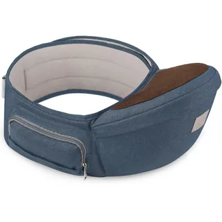 GAGAKU Baby Hüftsitz Leichte Taille Hocker 4 Tragepositionen für Kinder 0-36 Monate Neugeborenes - Denim Blau