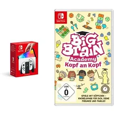 Nintendo Switch (OLED-Modell) Weiss + Big Brain Academy: Kopf an Kopf - [Nintendo Switch]