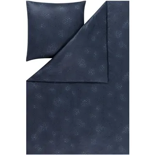 Estella Pippa Rauten Dreiecke Blau 135 x 200 cm + 80 x 80 cm