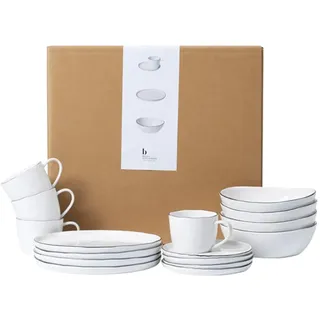 Broste Copenhagen Salt Frühstücksset, Steingut, Weiß