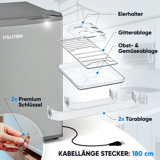 Mini-Kühlschrank 45 L mit Frostfach
