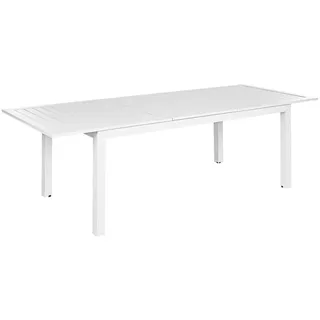 Beliani Gartentisch 180-240 x 90 x 74 cm Weiß