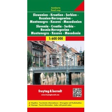 Slowenien - Kroatien - Serbien - Bosnien Herzegowina - Montenegro - Mazedonien, Autokarte 1:600.000: Citypläne. Touristische Informationen. ... (freytag & berndt Auto + Freizeitkarten)