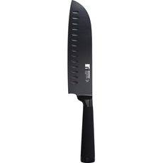 Bergner CUCHILLO SANTOKU 17.5CM ACERO INOXIDABLE BLACK BLADE BG Asien-Messer, Stainless Steel, Schwarz, 17.5 x 30 x 30 cm