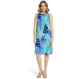 Betty Barclay Plisseekleid Sommerkleid Blau/Grün 42