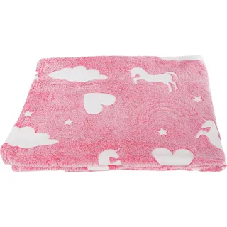 Sombo Einhorn Decke Glow in the dark Decke 100 x 150 cm Glow in the Dark
