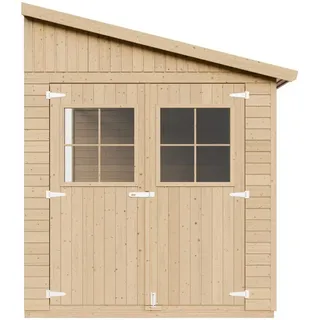 TIMBELA Anbau-Gartenhaus 2,44 x 2,11 m Beige