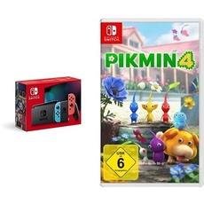 Nintendo Switch-Konsole Neon-Rot/Neon-Blau + Pikmin 4 Switch