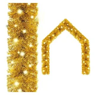 vidaXL Weihnachtsgirlande mit LED 10 m Golden
