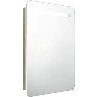 vidaXL LED-Bad-Spiegelschrank 60 cm weiß