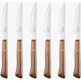 Arcos Mesa Steakmesser-Set 6-tlg. Braun Buchenholz Wellenschliff