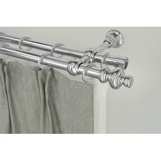 GARESA Vorhangstange Andrea 2-läufig Ø 20 mm 280 cm Grau