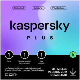 Kaspersky Lab Kaspersky Plus 2026 ESD 1 Gerät 12 Monate DE Win Mac Android iOS
