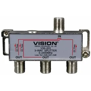 VISION - 3-Wege-Splitter DC Pass 5-2400MHz