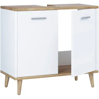 VCM Landos 56 x 60 x 28 cm weiß/honig eiche