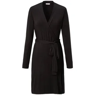 Morgenmantel SASSA "Damen Morgenmantel Casual Comfort", Damen, Gr. 46, schwarz, Viskose, Kleider Morgenmantel