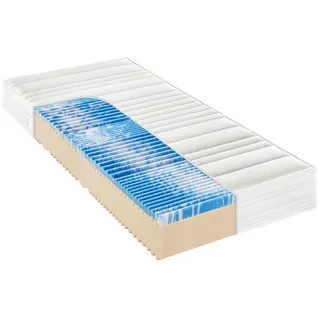 Sleeptex Gelschaummatratze , Weiß , Textil , H3 , Füllung: Polyester , 140x200 cm , Made in Germany, Oeko-Tex® Standard 100 , Härtegradauswahl, Bezug abnehmbar/waschbar, klimatisierte Belüftungskanäle, optimale Belüftung, für verstellbare Lattenroste geeignet, Tragegriffe, atmungsaktiv, schadstoffgeprüft, aktive Schulterzone, alternative Größen erhältlich, Bezug rundum abnehmbar , Schlafzimmer, Matratzen