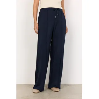 Schlupfhose SOYACONCEPT "SC-BANU 265", Damen, Gr. L, N-Gr, navy, Jersey, Obermaterial: 48% Modal, 48% Polyester, 4% Elasthan, unifarben, Hosen Schlupfhose