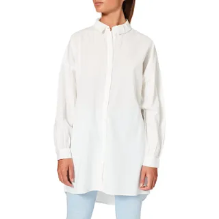 VERO MODA Damen Vmbina Ga Noos L/S Oversize Shirt Bluse, Snow White, S EU