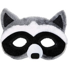 Widmann 03883 - Maske Waschbär, Augenmaske, Maske für Erwachsene, aus Plüsch, Kostümzubehör, Karneval, Mottoparty