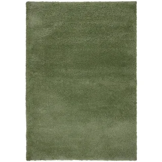Shaggy , Grün , Textil , Uni , rechteckig , 80x150 cm , Reach, AZO-frei , für Fußbodenheizung geeignet, in verschiedenen Größen erhältlich, schmutzabweisend, pflegeleicht , Teppiche und Böden, Teppiche, Hochflorteppiche & Shaggys