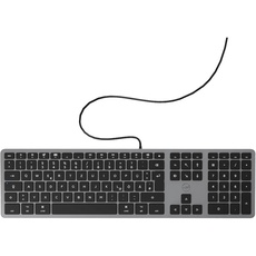 Bild von ML311883 USB Tastatur Deutsch, QWERTZ, Mac Grau