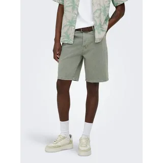 Only & Sons Jeans-Shorts Calliste Grün M