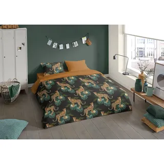 Muller Textiles Jordan Leopard Mehrfarbig 135 x 200 cm + 80 x 80 cm