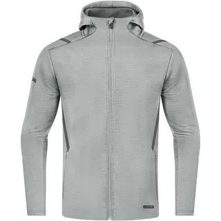 JAKO Herren Freizeitjacke Challenge mit Kapuze, Hellgrau-Meliert/Anthra Light, M