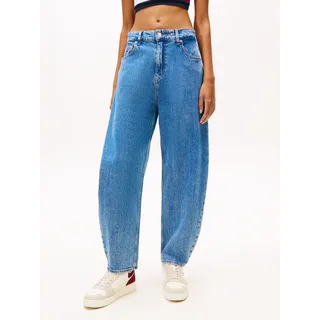 Loose-fit-Jeans TOMMY JEANS "JEANIE BALLOON", Damen, Gr. 30, Länge 30, denim light, Denim/Jeans, Obermaterial: 99% Baumwolle, 1% Elasthan, unifarben, bequem knöchellang, Jeans Loose-fit-Jeans