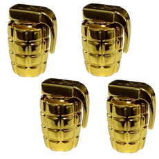 Aerzetix: 4 Ventilkappen Auto Fahrrad Motorrad Geformt Grenade Farbe gold C19929