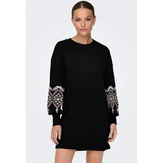 Only Sweatkleid Flower schwarz 34