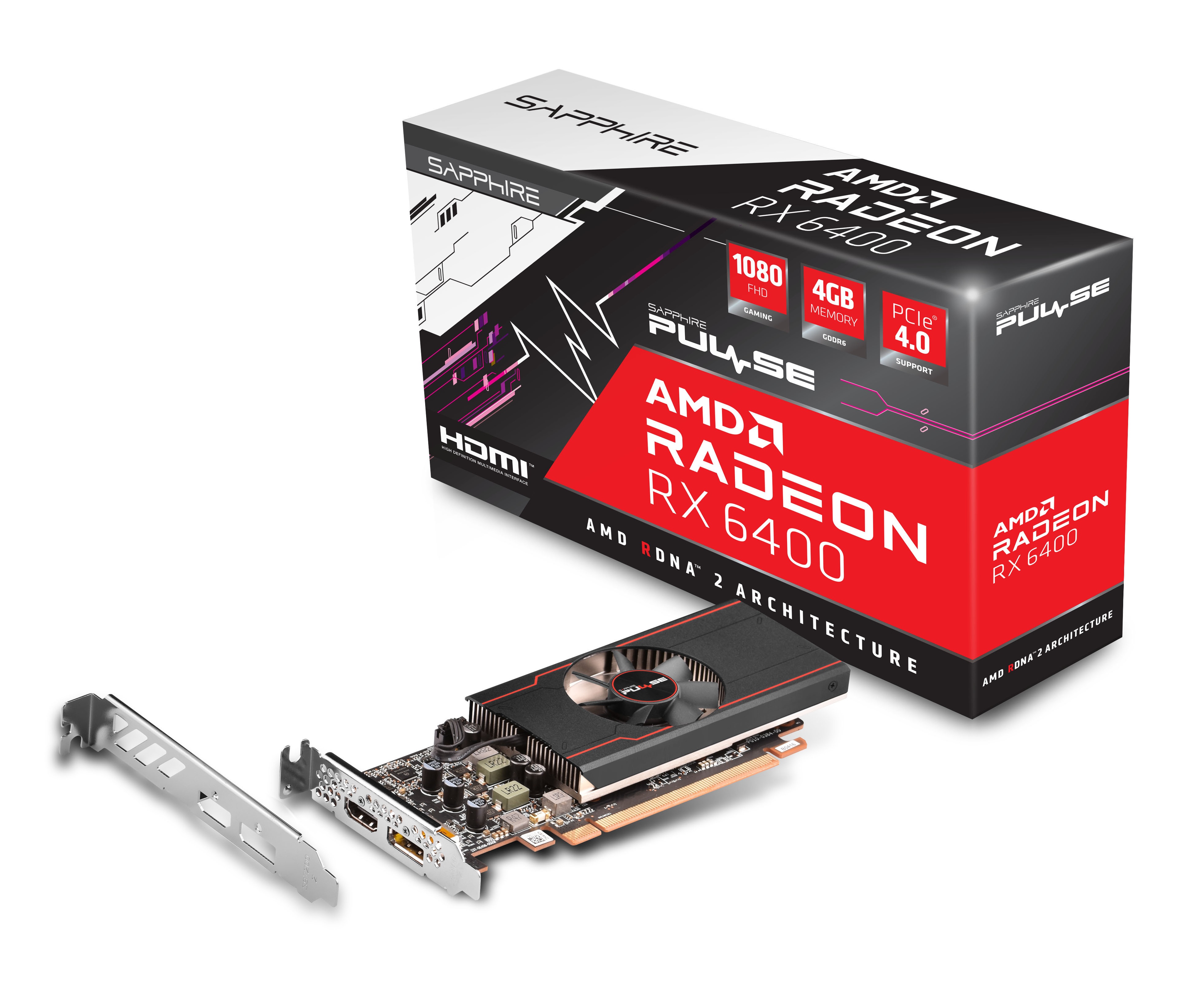 Bild von Pulse Radeon RX 6400 4GB GDDR6 11315-01-20G