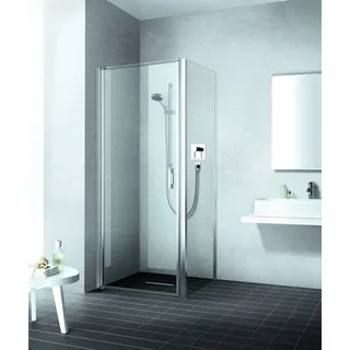 Kermi Liga Pendeltür mit links 86-91 x 200 cm Silber Mattglanz/Klarglas 1WL090201AK