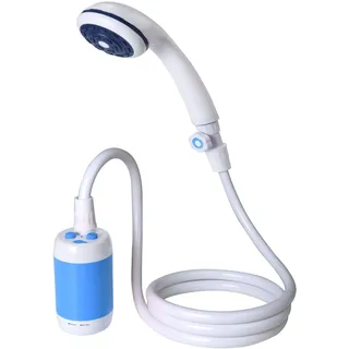 Laserbeak Campingdusche Außendusche Handdusche Elektrische Dusche, Wasser Einstellung, 4800 mAh Akku, Abschaltung Flow Control und Ventil (Blau)