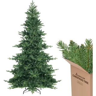 SALCAR Künstlicher Weihnachtsbaum 210 cm, Tanne, PVC and PE, Klapp-Schirmsystem, 130 cm Durchmesser