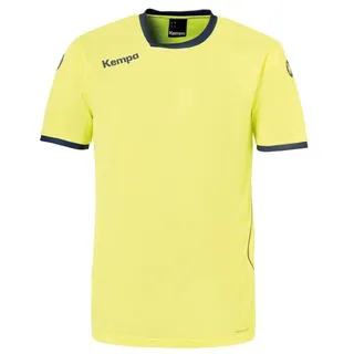 Kempa Mens Handball Curve Short Sleeve Shirt Jersey Top Sports Yellow Blue XXXL - Gelb