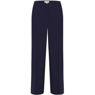 Stoffhose SOAKED IN LUXURY "Damen Casual Hose SLCewtona", Damen, Gr. L, N-Gr, blau (night sky), Obermaterial: 97% Polyester PES. 3% Elasthan EL., Hosen Stoffhose
