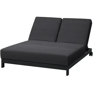 CLEMENTO Beziers Doppel Loungeliege Aluminium mit Rollen Createxx/Verstellbar