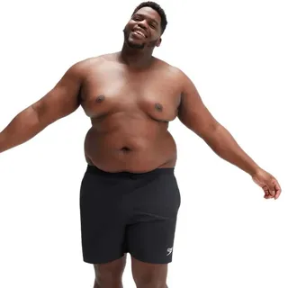 Speedo Herren Plus Size Essentials 16" Schwimmshorts | Watershort Schwimmhose Badebekleidung In Großen Größen Badehose, Schwarz, 46 Große Größen EU