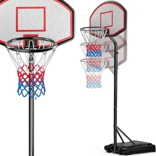 DEUBA Basketballkorb höhenverstellbar 205-305cm mit Rollen