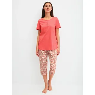 CALIDA Flower Nights 3/4-Pyjama Floral Rose of Sharon 40/42