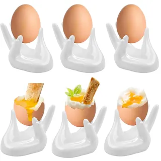 YouXiaor 6PCS Lustig Eierbecher,Eierbecher Keramik-Eierbecher Porzellan EierStänder Eierstnder Egg Cup für Jeden Frühstückstisch Hart und Weichgekochten Eier