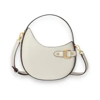 Lauren Ralph Lauren für Damen. 431980159004 Kleine Tasha Umhängetasche aus gebrochenem Weiß Leder (OSFA), Lässig