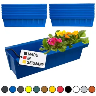 Paletten Blumenkasten 12er-Set Blau Einsatz zum an- & Einhängen Pflanzkasten