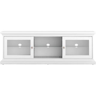 Home Affaire Lowboard »Paris TV-Tisch Sideboard Fernsehtisch«, mit 2 Glastüren, 2 Fächer, Breite 150 cm, Höhe 51 cm, weiß