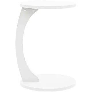 [en.casa] Beistelltisch Holeby 56 x Ø 38 cm Weiß