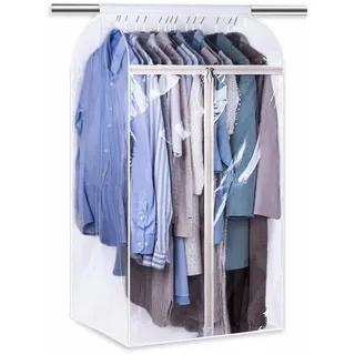 MISSLO Transparente Kleidersack Lang 109 Cm mit ReißVerschluss, Staubschutz SchutzhüLle KleiderhüLle für Schrank, Kleiderschutzhülle für Anzug Mantel Kleid